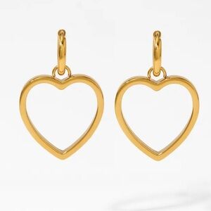 Gold Heart-Shaped Earrings trendy design